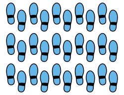 CRNA-VS1 voetstapstickers blauw